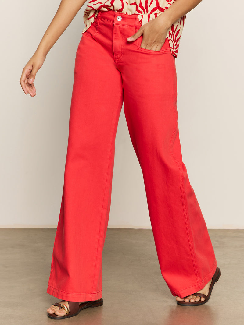 Highland Wide Leg Standard Rise Pant Cayenne alt 2