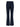 The denim stunner jean plot twist by Sanctuary Clothing is a dark blue, high-waisted bootcut style with belt loops and a front zipper, shown on a white background. No visible decorative details or pockets.