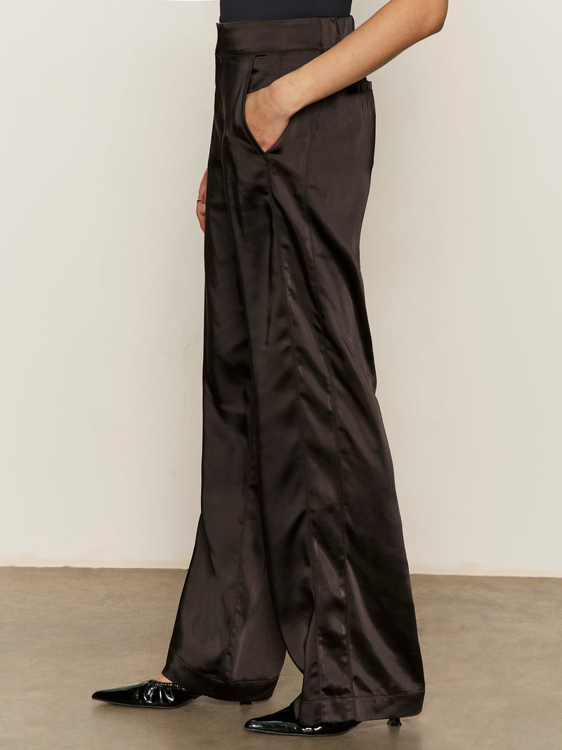 Modern Satin Trouser Black alt 1