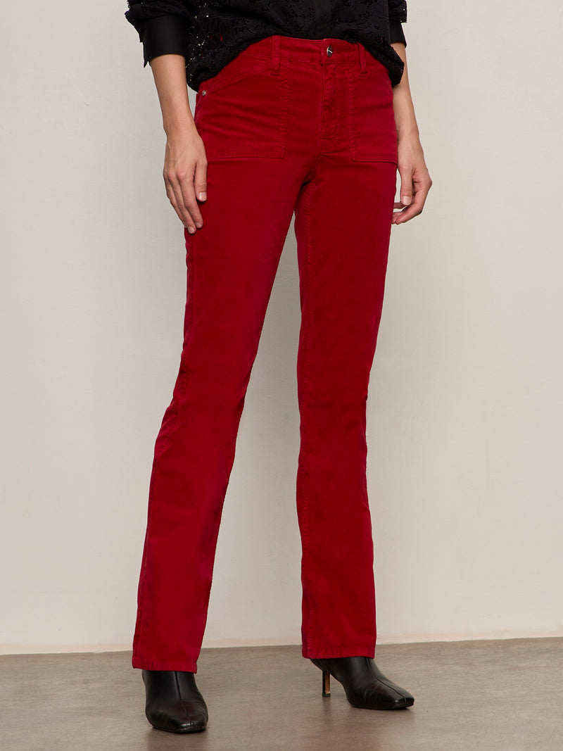Velveteen Brook Bootcut Pant Cherry Lacquer