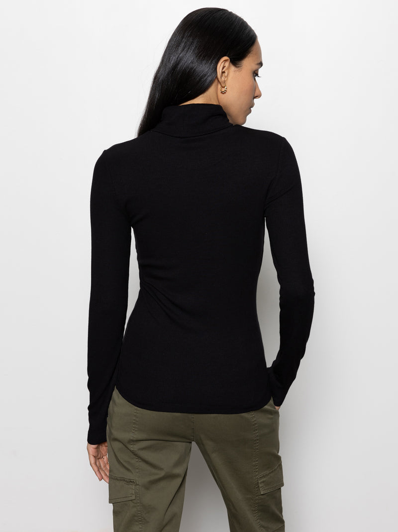 Essential Turtleneck Top Black alt 1
