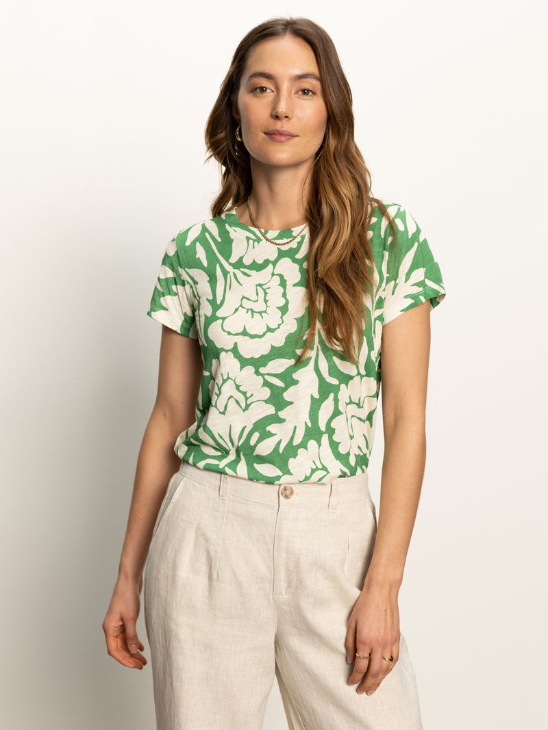 The Perfect Tee Palm Green Floral alt 1