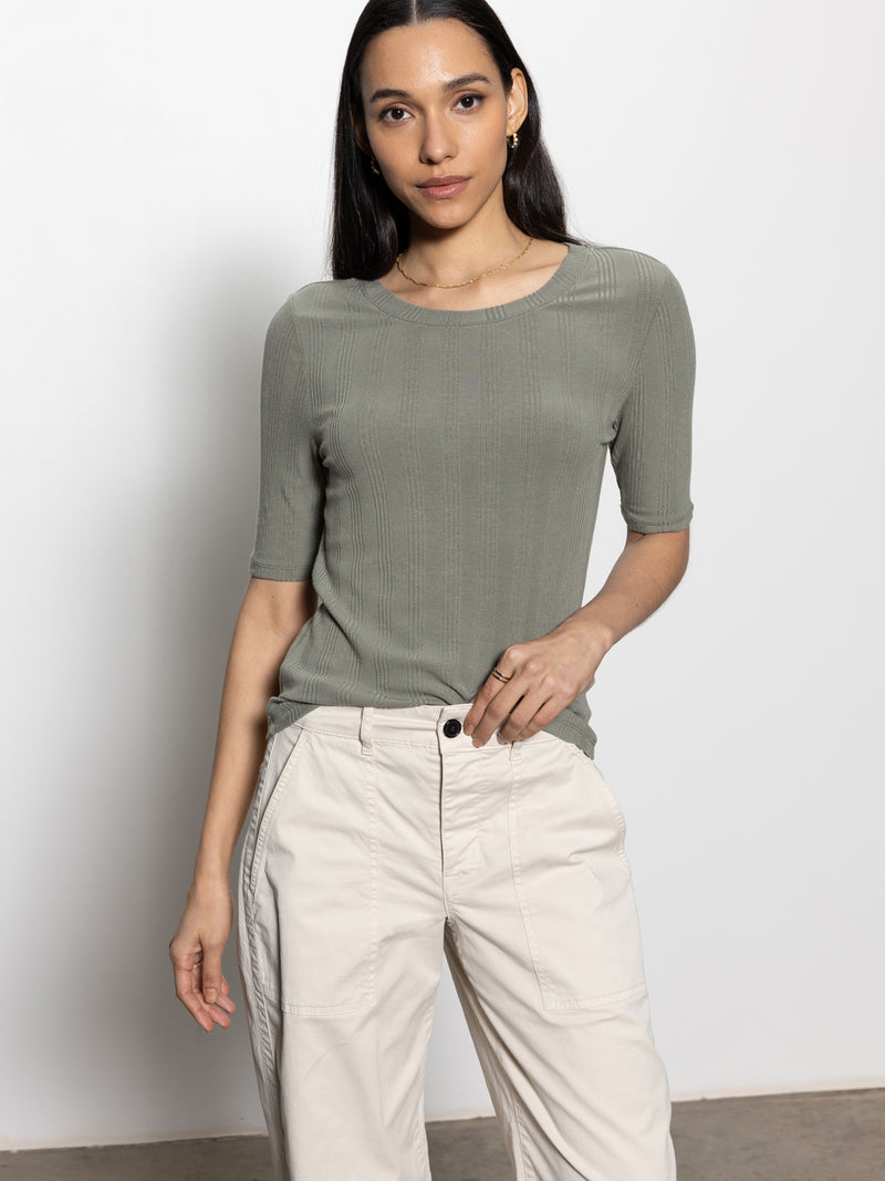 Half Sleeve Femme Crew Tee Dark Spruce alt 4