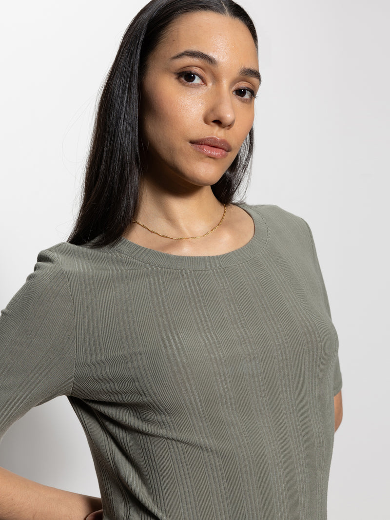 Half Sleeve Femme Crew Tee Dark Spruce alt 3