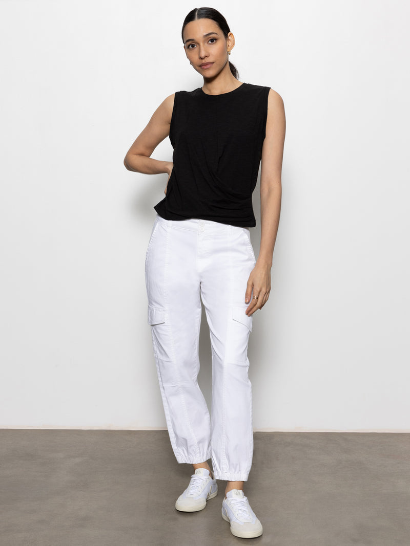 Draped Tank Black alt 5
