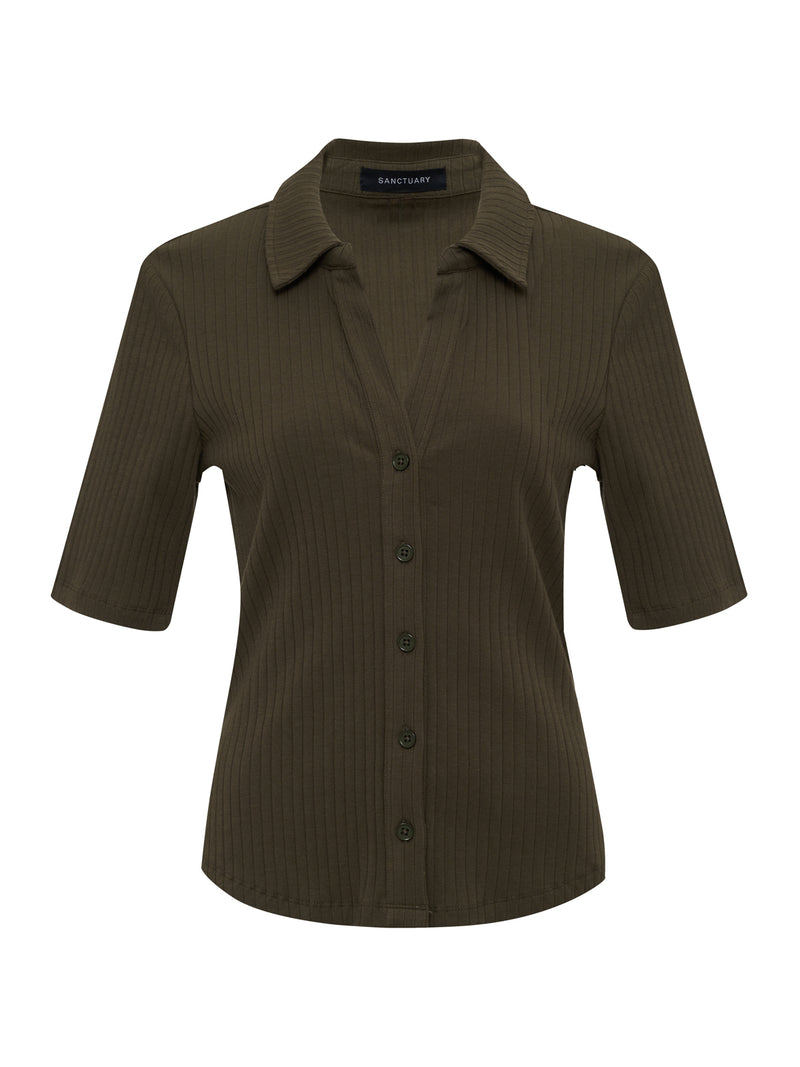 Half Sleeve Ribbed Knit Shirt Kalamata alt 6