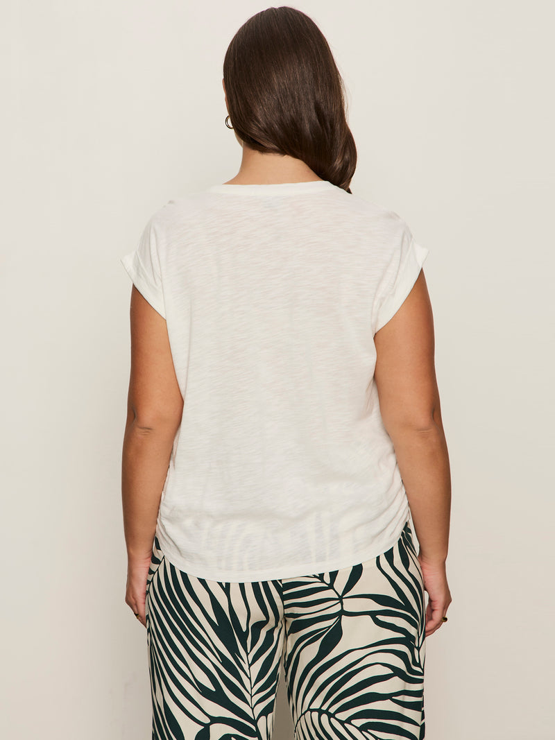 Knotted Muscle Tee White Extended Sizing alt 3