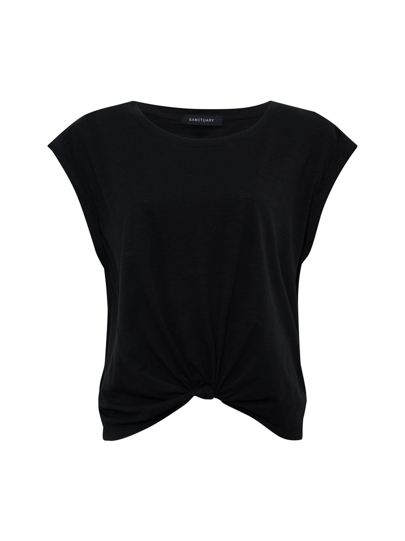 Knotted Muscle Tee Black Extended Sizing alt 5
