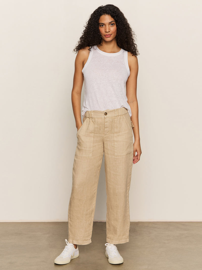 Linen Tank White alt 4