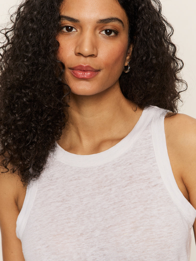 Linen Tank White