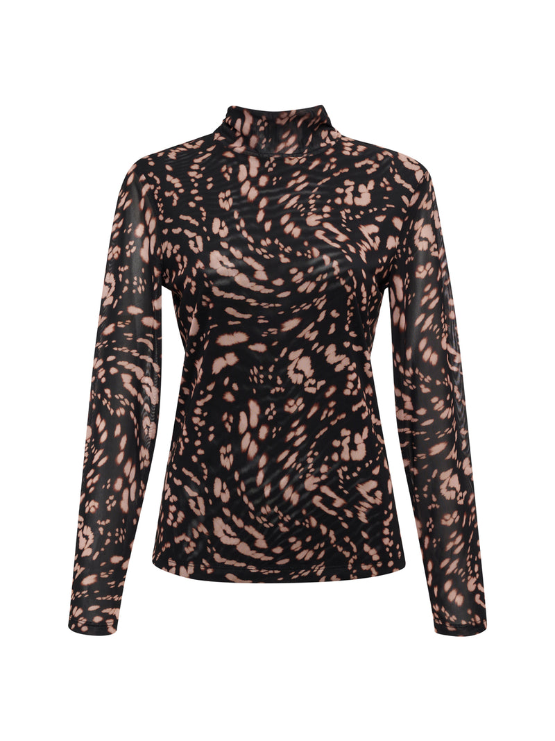 Long Sleeve Mesh Mock Top Nocturnal alt 5
