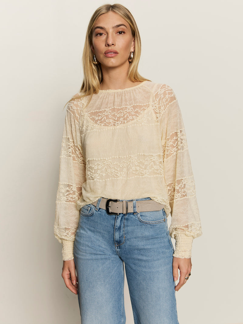 Ultra Femme Raglan Top Vintage Ivory