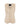 The "relaxed modern vest sand sequin stripe" by Sanctuary Clothing is a sleeveless beige vest with shiny vertical sequin stripes, front buttons, two small pockets, and a Sanctuary label inside the collar.