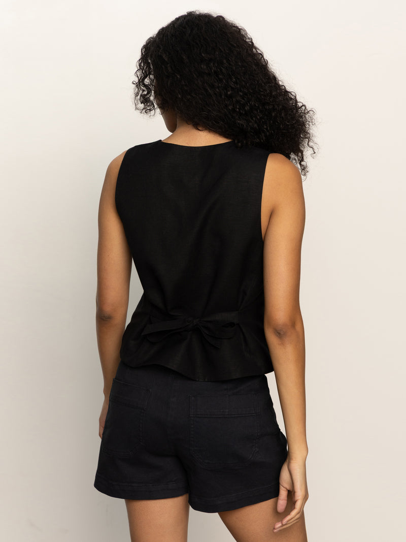 Relaxed Modern Vest Black alt 2
