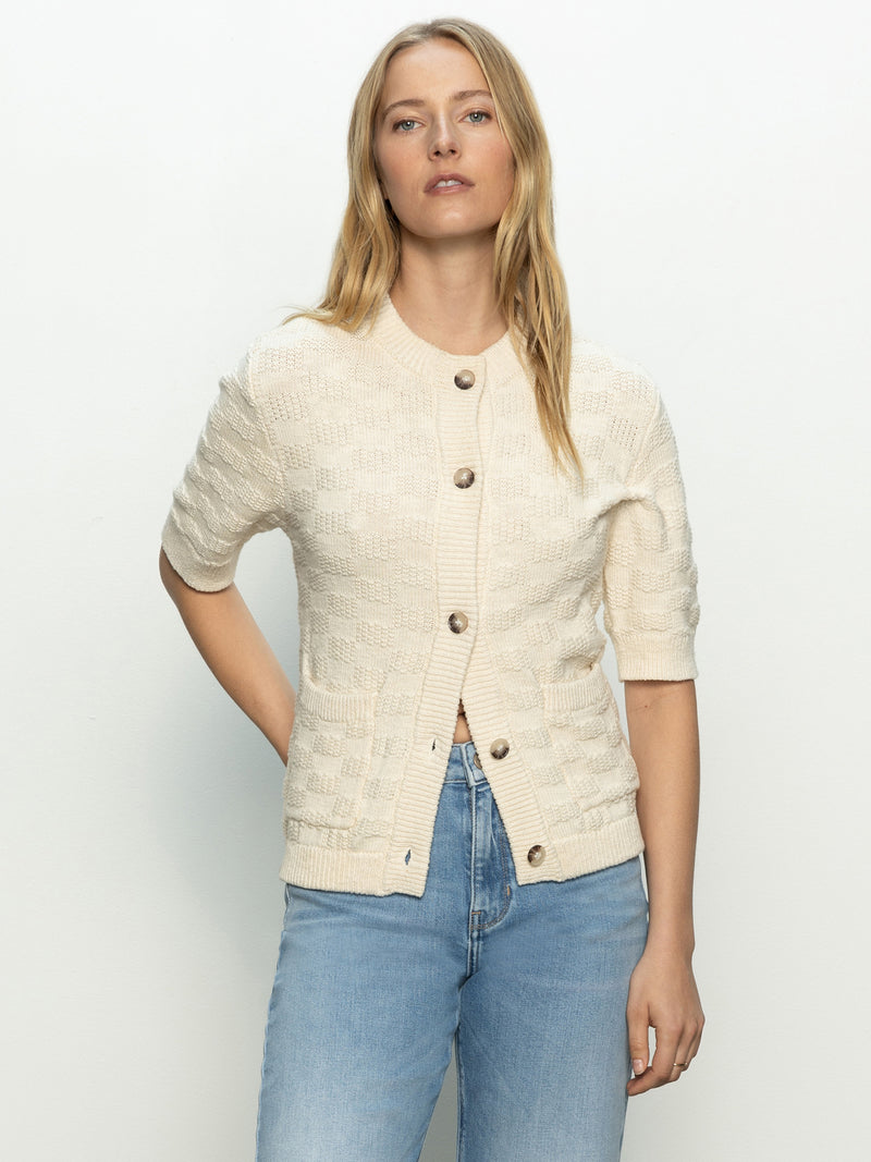 Textured Knitted Jacket Eco Natural alt 4