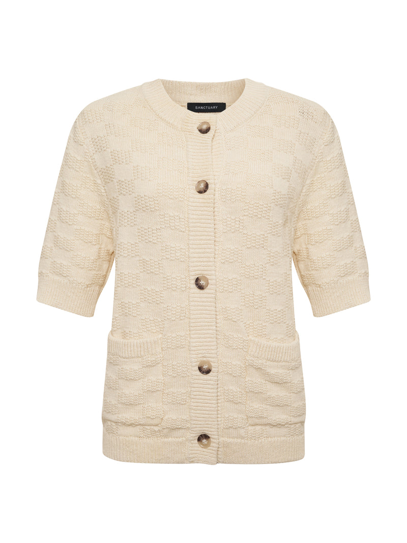Textured Knitted Jacket Eco Natural alt 6