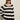 A woman in Sanctuary Clothing's textured raglan crew chalk black stripe 6 poses against a plain background, wearing dark sunglasses, white shorts, hoop earrings, and has straight light brown hair.