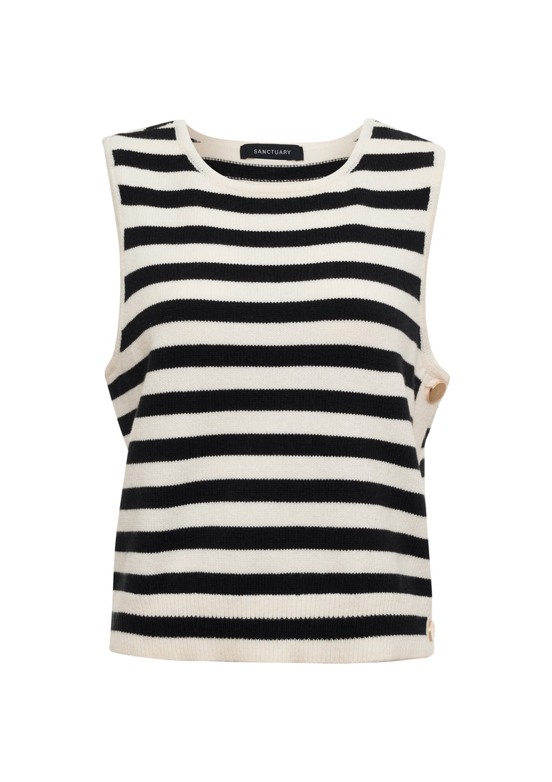 City Summer Tank Black/  Macrame Stripe alt 6