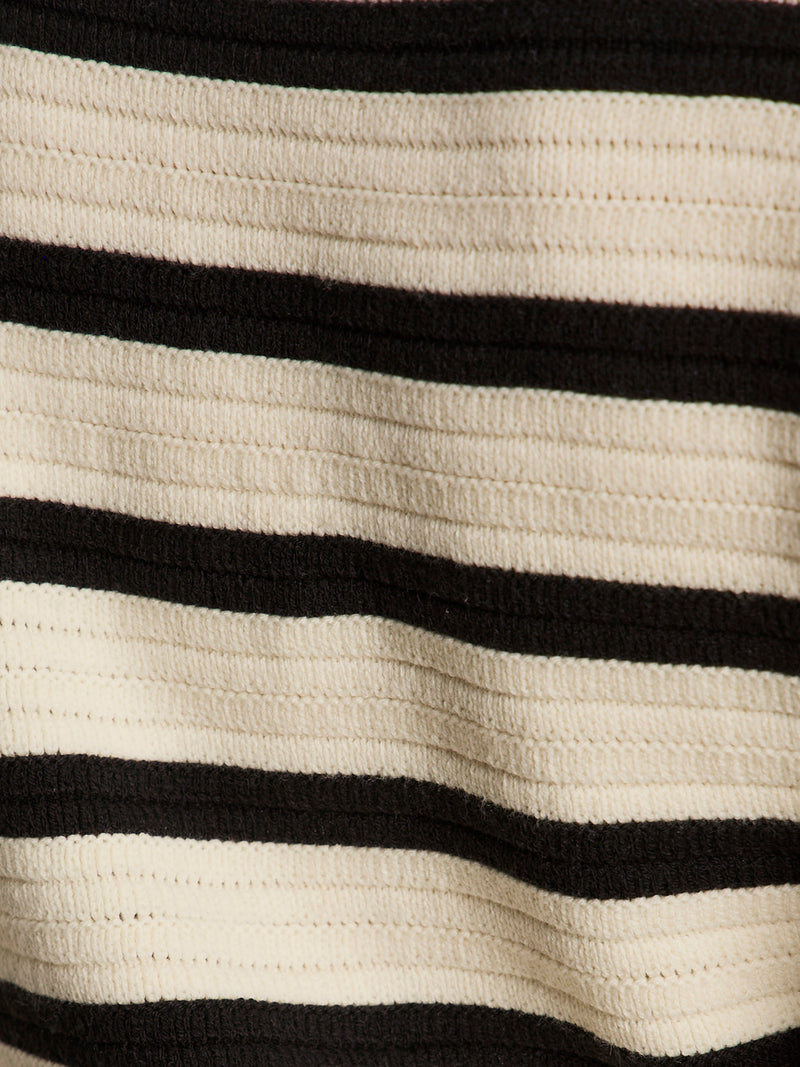 Textured Sweater Vest Macrame/ Black Stripe alt 5