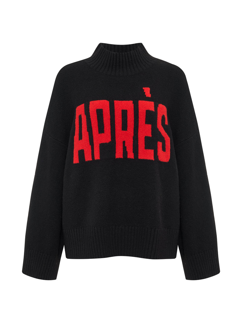 Apres Ski Sweater Black/Mars Red Extended Sizing alt 6