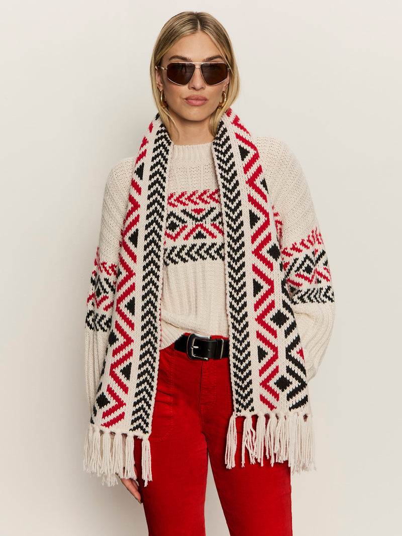 Send It Scarf Chalk Multi alt 1