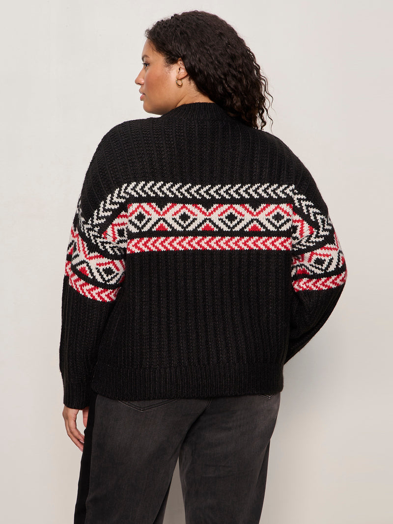Send It Sweater Black Multi Extended Sizing alt 4