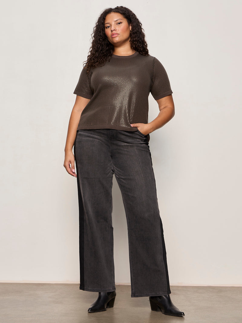 Sparkle Sequin Sweater Ink Extended Sizing alt 4