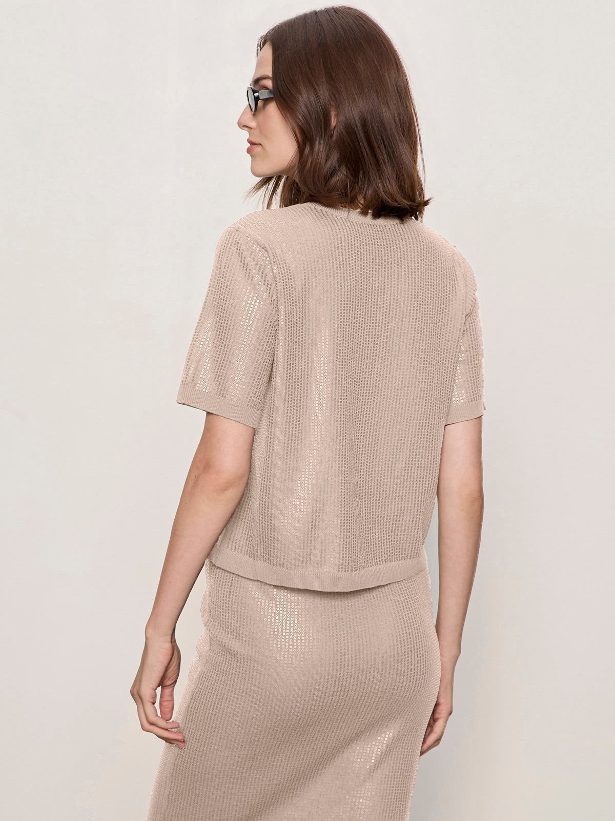 Sparkle Sequin Sweater Mother Of Pearl