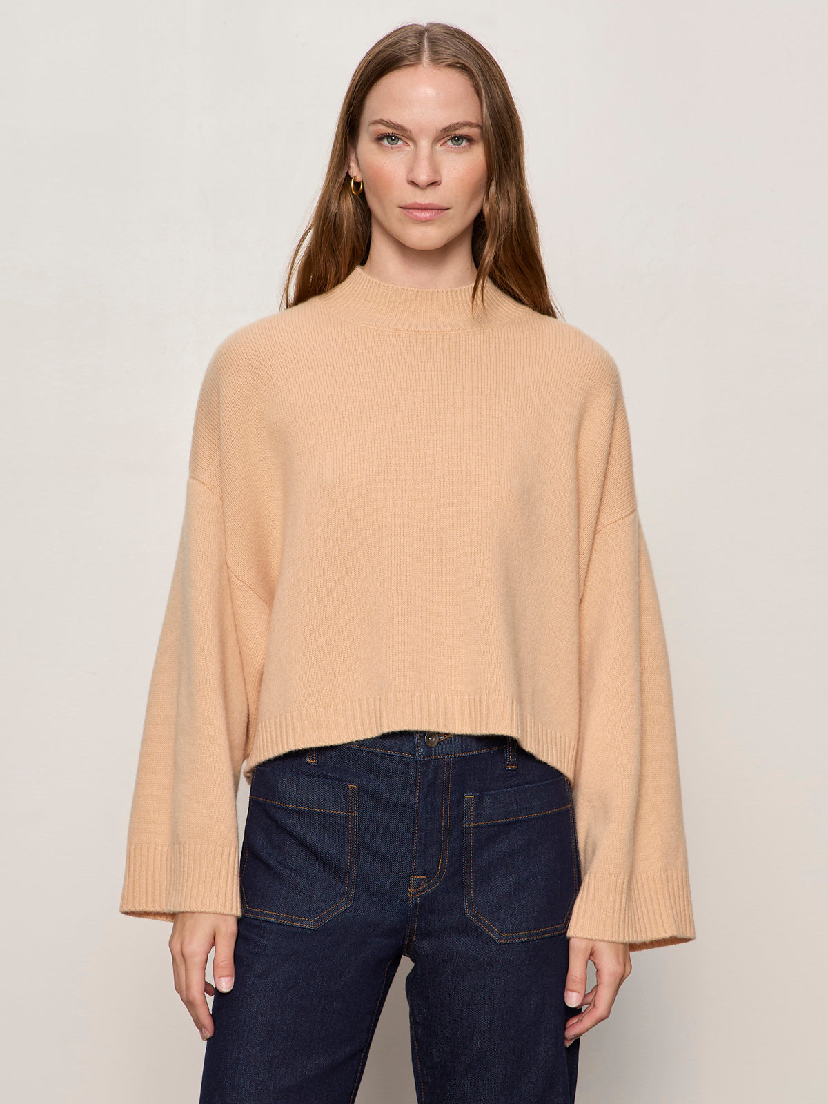 Forever Wool Cashmere Popover Toasted Beige