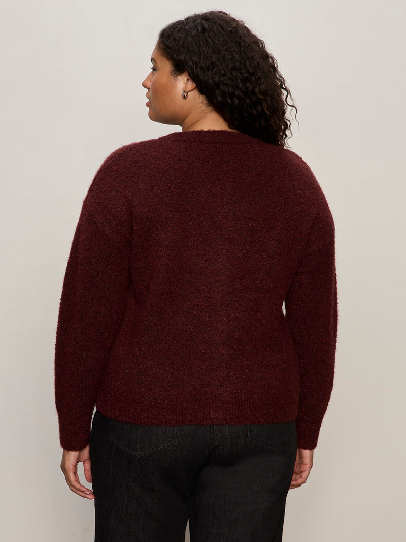 Boucle Cardi Dark Crimson Extended Sizing alt 3