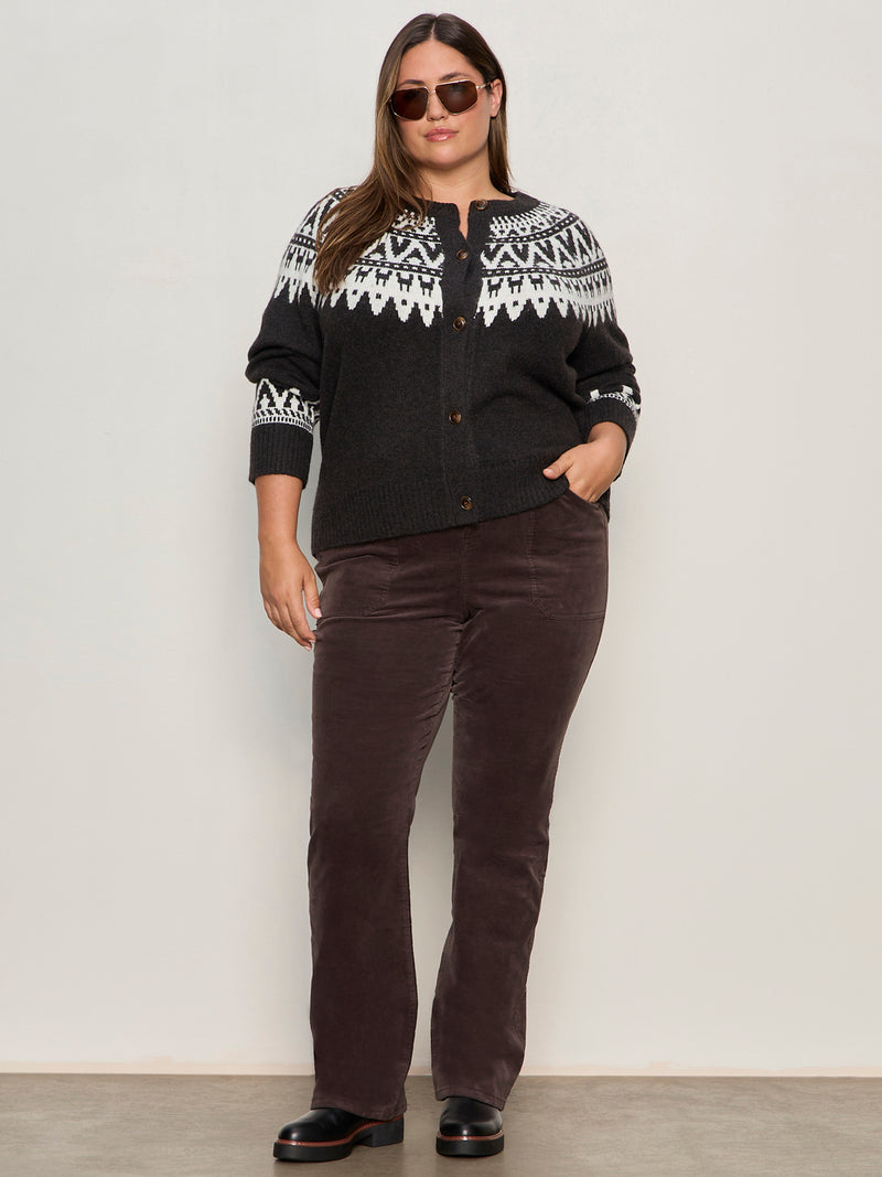 Fairisle Crewneck Cardi Ink Multi Extended Sizing alt 4