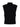 The Sanctuary Clothing city sweater shell in black (extended sizing) is a sleeveless knit vest featuring a high mock neck, ribbed texture, and wide armholes, pictured against a white background.