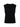Sanctuary Clothing's Shine Sweater Shell in black features subtle horizontal stripes, a sleeveless design, round neckline, and straight hem with black shine, shown on a plain white background.