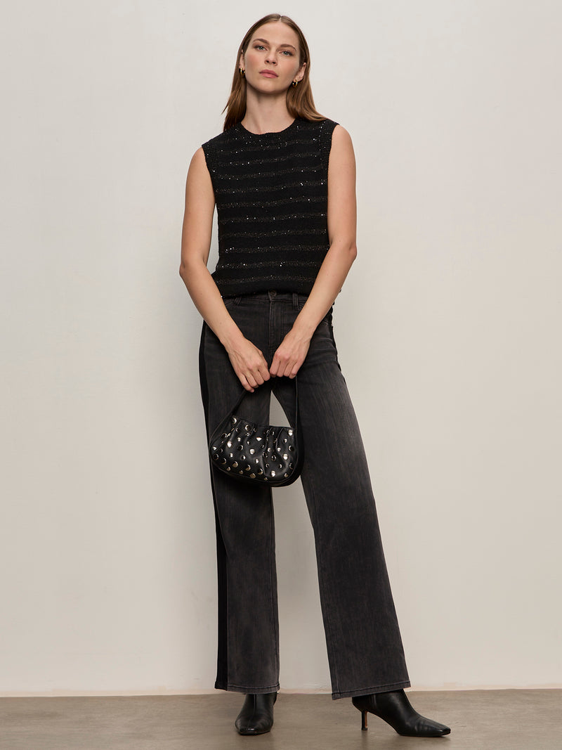 Shine Sweater Shell Black With Black Shine alt 5