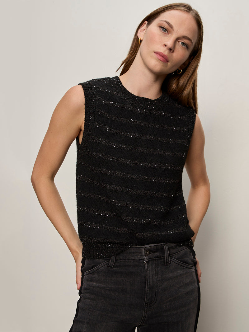 Shine Sweater Shell Black With Black Shine alt 2