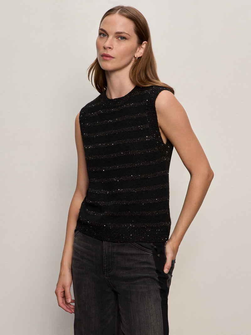 Shine Sweater Shell Black With Black Shine alt 4