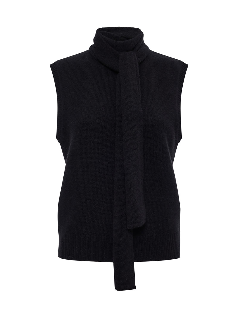 Scarf Sweater Shell Black alt 5
