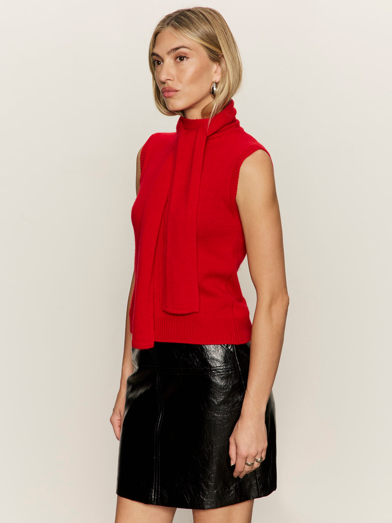 Scarf Sweater Shell Cherry Lacquer alt 2