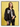 A woman with shoulder-length brown hair stands against a yellow background, wearing the Sanctuary Clothing right on jacket black over a white t-shirt and black pants, her expression neutral.