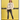 Against a yellow backdrop with a black zigzag pattern, a person wears Sanctuary Clothing's "Joe Cool Sweatshirt Collagen," paired with gray jeans and black shoes.