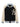 The 75 bomber sweater black chalk by Sanctuary Clothing x PEANUTS 75th Anniversary is a black and cream knit cardigan with blue and white striped cuffs and collar, a large "75," and a yellow "Snappy" patch on the left chest.
