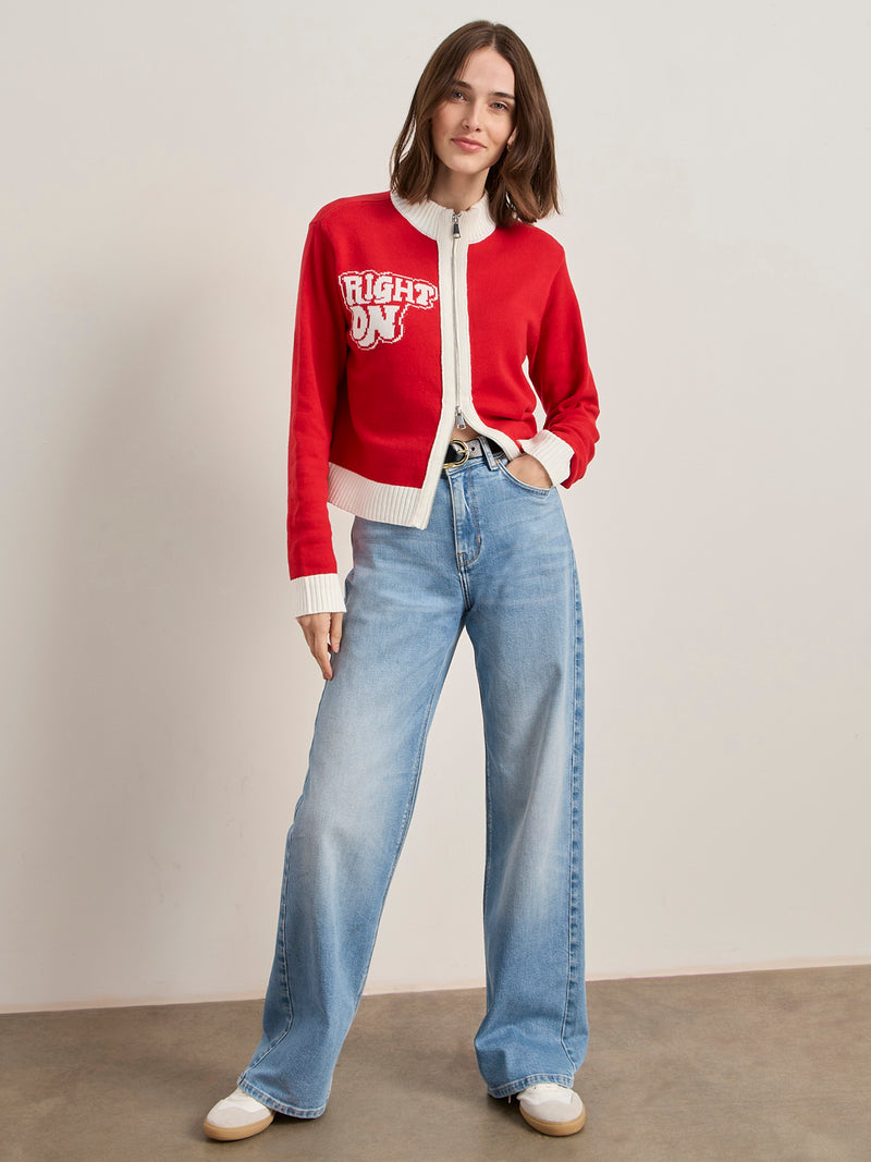 Sanctuary x PEANUTS 75th Anniversary Joe Cool Zip Up Sweater alt 1