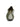 Front view of the Sanctuary Clothing gigi ballet flat in black kalamata, featuring a shiny olive green finish, rounded toe, and gathered detail at the opening, photographed on a white background.