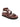 The Talia Sandal Java by Sanctuary Clothing is a brown leather sandal with multiple straps and a buckle, featuring a black flat sole. It has a thong-style toe loop and an ankle strap for both secure fit and style.