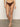 A model displays the Sanctuary Clothing "stay connected hipster bikini bottom" in espresso against a neutral background, highlighting its texture and fit.