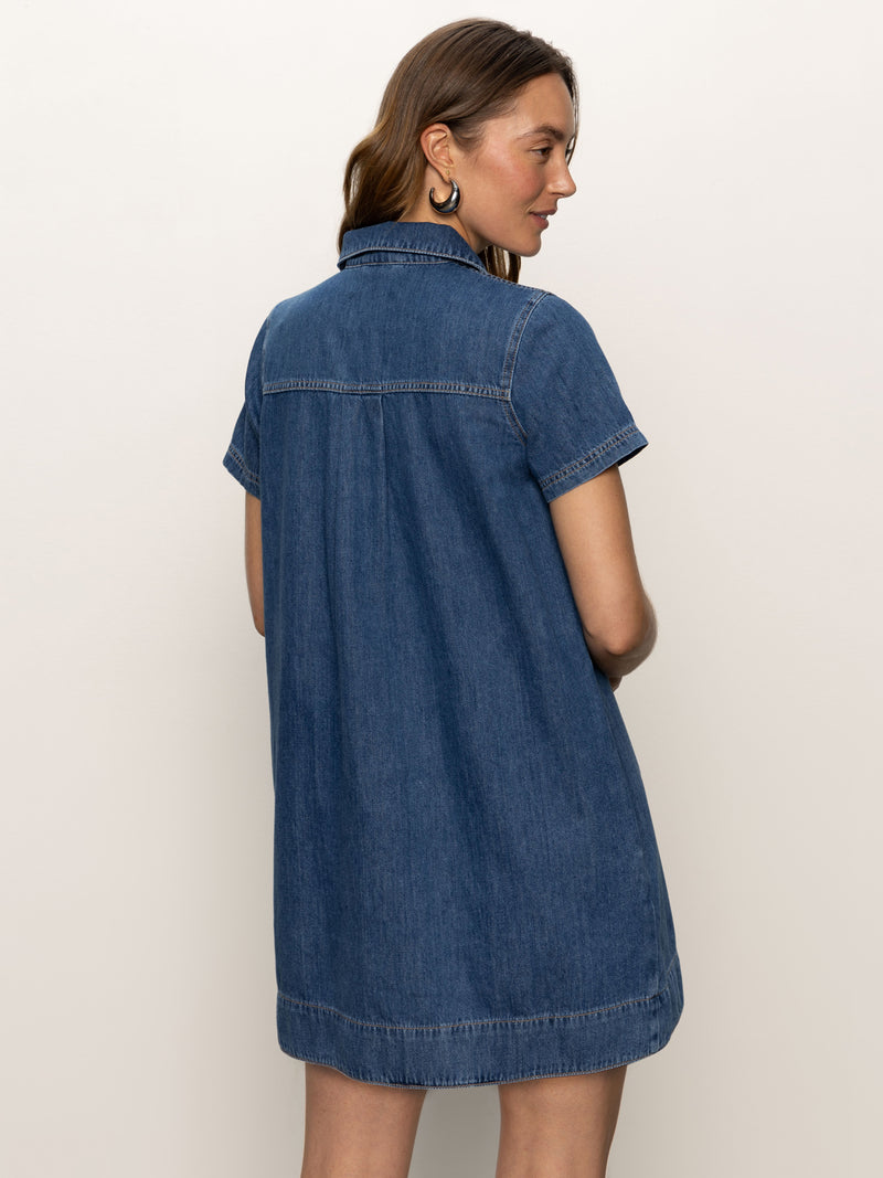 Denim Shiftdress Medium Wash alt 2