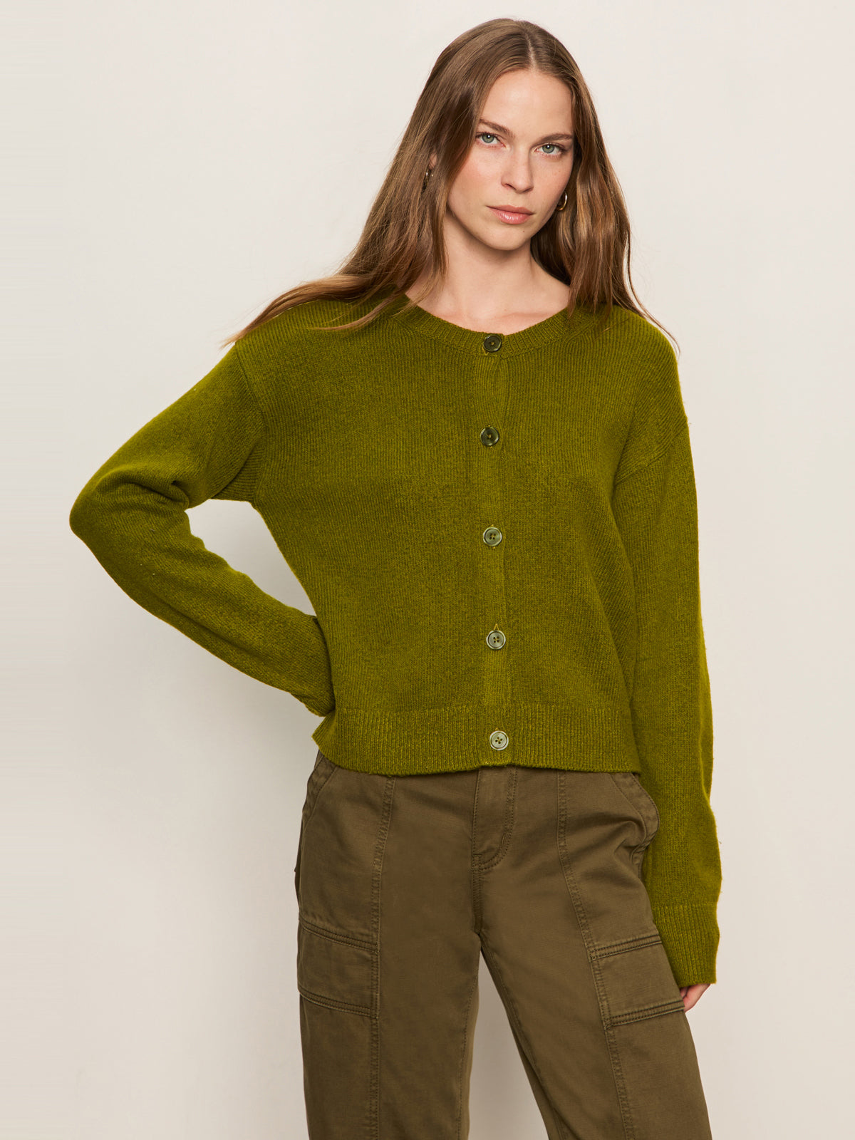 Must-Have Cardi Martini Olive
