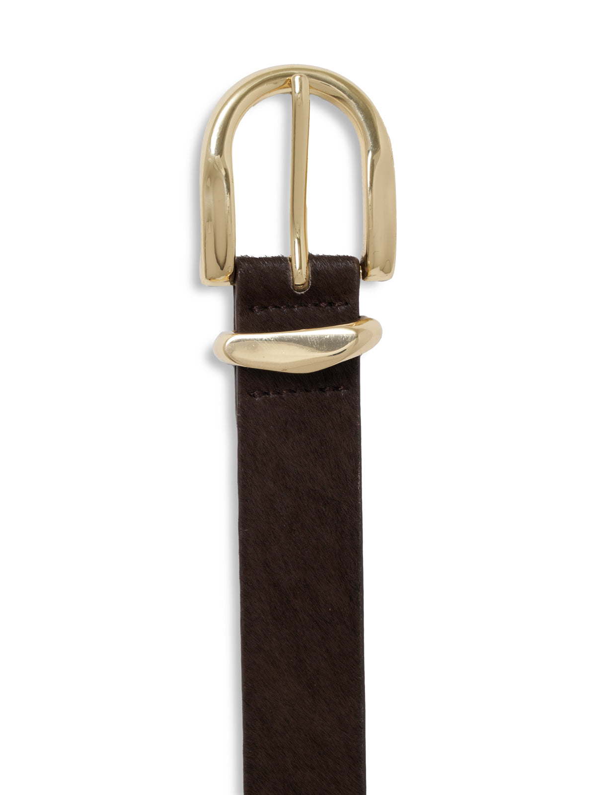 All Day Calf Hair Belt Choco Brown