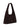 The endless large hobo bag chicory by Sanctuary Clothing features dark brown suede, a wide strap, and a minimalist triangular shape, displayed against a white background.