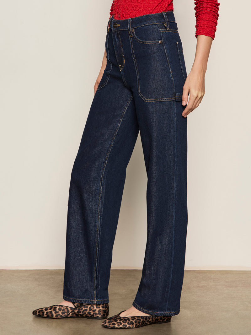 Soleil 90's Straight Jean Indigo Dark Raw Rinse alt 3